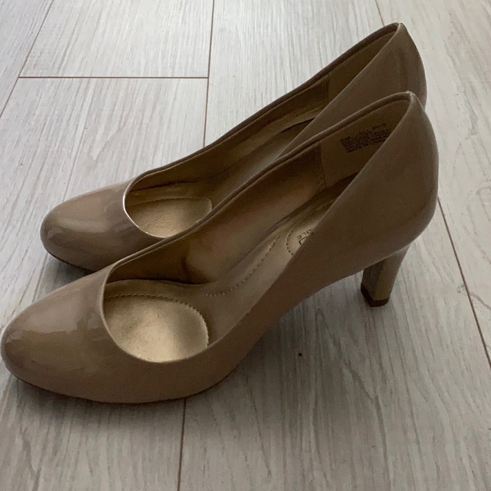 Tan high heels